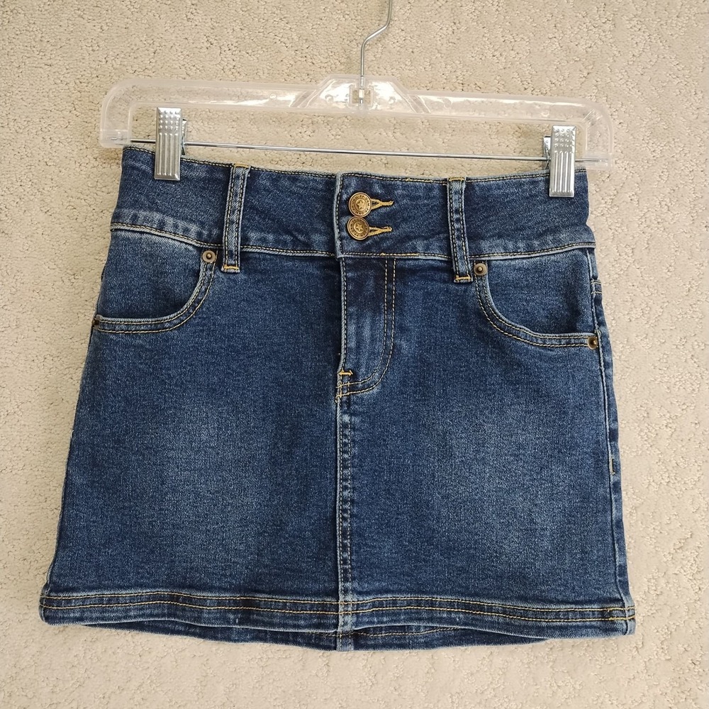 Princess Polly Denim Skirt Womens AU 6 US 2 Blue High Waist Mini Button Pocket